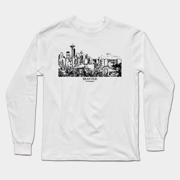 Seattle - Washington Long Sleeve T-Shirt by Lakeric